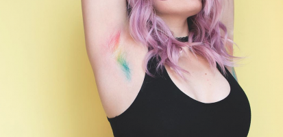 Regenboog okselhaar is perfect voor de Gay Pride