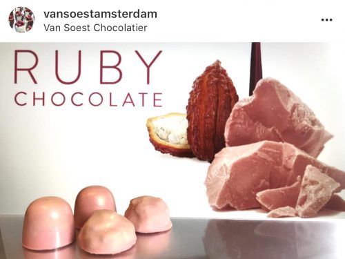 Roze Ruby chocolade Van Soest Amsterdam